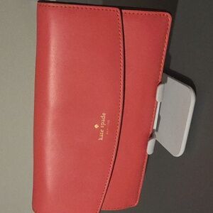 KATE SPADE NEW YORK Coral Pink Envelope Clutch/Wallet
